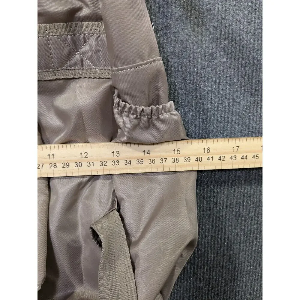 Lug Puddle Jumper Back Pack Womens Pockets Zip Nylon Solid Tan